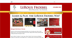 Desktop Screenshot of lerouxfroebel.com